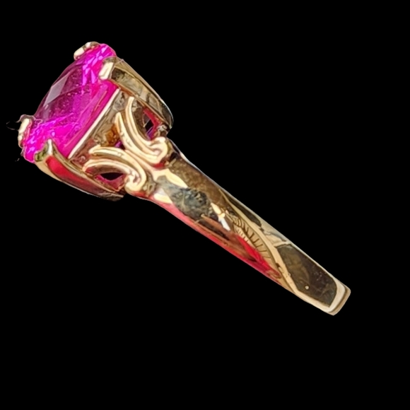 Sterling silver gold vermeil 1.97 pink sapphire relios Carolyn Pollack s… - Picture 3 of 8